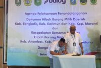 Bupati Lingga Teken Kesepakatan Hibah Tanah dengan Perum Bulog, Perkuat Ketahanan Pangan Daerah | f. Diskominfo Lingga