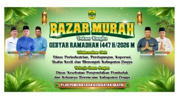 Bazar Murah Gebyar Ramadan 1447 H Digelar di Dabo Singkep, Disperindagkop Lingga Hadirkan Sembako Terjangkau dan Cek Kesehatan Gratis | f. Redaksi
