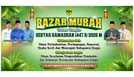 Bazar Murah Gebyar Ramadan 1447 H Digelar di Dabo Singkep, Disperindagkop Lingga Hadirkan Sembako Terjangkau dan Cek Kesehatan Gratis | f. Redaksi