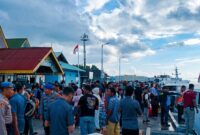 Arus mudik Idulfitri 1447 H ke Kabupaten Lingga meningkat signifikan. Hingga H-5 Lebaran 2026, tercatat 1.137 penumpang tiba di Lingga melalui transportasi laut dari Batam dan Tanjungpinang | f. Vatawari