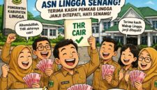 Pemkab Lingga akhirnya membayarkan THR ASN April 2026 melalui kerja sama dengan Bank Riau Kepri Syariah. Wabup Lingga dinilai tegas dan berintegritas karena menepati janji | f. Redaksi