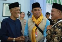 Sekda Lingga bersama Ketua DWP menghadiri pelepasan calon jemaah haji 2026 di Batam Center. Doa kesehatan dan harapan haji mabrur mengiringi keberangkatan | f. Prokopim Lingga