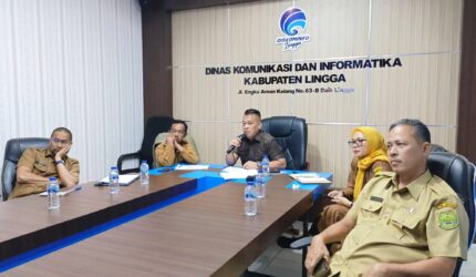 Bupati Lingga Muhammad Nizar mengikuti rapat bersama Pemprov Kepri membahas kelengkapan data usulan pembangunan KNMP | f. Diskominfo Lingga