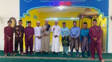 Sekda Kabupaten Lingga H. Armia bersama keluarga melaksanakan Sholat Idul Adha 1447 H di Masjid Al-Amin Dusun Kado, Desa Mepar, Rabu pagi (27/5/2026) dalam suasana khidmat dan penuh kebersamaan | f. Diskominfo Lingga
