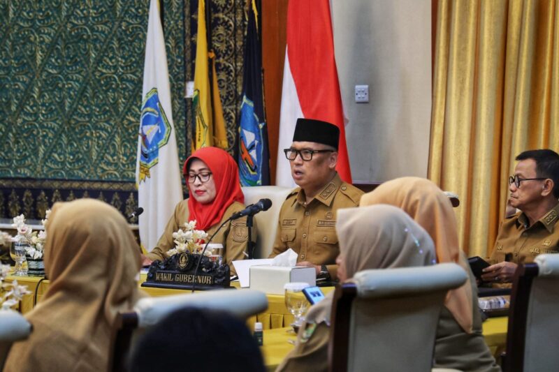 Wakil Gubernur Kepulauan Riau, Nyanyang Haris Pratamura, memimpin rapat persiapan penyelenggaraan Musabaqah Tilawatil Qur’an (MTQ) XII Tingkat Provinsi Kepulauan Riau Tahun 2026 di Gedung Daerah Provinsi Kepri, Tanjungpinang, Senin (25/5/2026) | f. Diskominfo Kepri