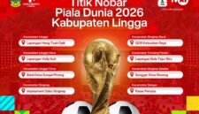 Pemerintah Kabupaten Lingga menyiapkan 8 titik nobar Piala Dunia 2026 di berbagai kecamatan. Masyarakat diajak merasakan euforia sepak bola dunia bersama keluarga dan komunitas | f. Diskominfo Lingga