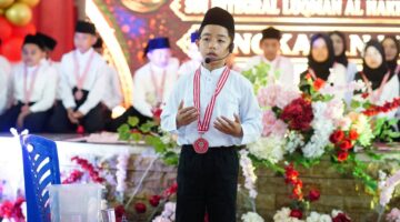 Suasana Haflah Akhirussanah Angkatan VI SDI Integral Luqman Al Hakim Lingga di Aula Kantor Bupati Lingga, Senin (15/6/2026) | f. Diskominfo Lingga