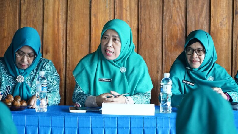 TP-PKK Kabupaten Lingga melakukan pembinaan Program Kampung CERIA di Desa Resun sebagai desa percontohan | f. Diskominfo Lingga