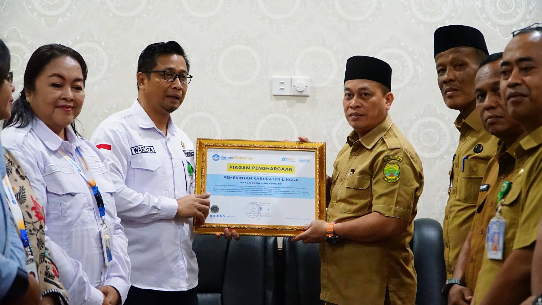 Pemerintah Kabupaten Lingga bersama BPMP Provinsi Kepulauan Riau menggelar audiensi untuk membahas peningkatan mutu pendidikan serta berbagai kendala yang dihadapi praktisi pendidikan di Lingga | f. Diskominfo Lingga